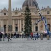 Natale, innalzato in piazza San Pietro l’albero al centro delle proteste